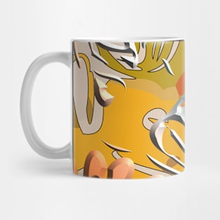 Geometric modern Boho abstract mid century stripes minimalist 162 Pattern Mug